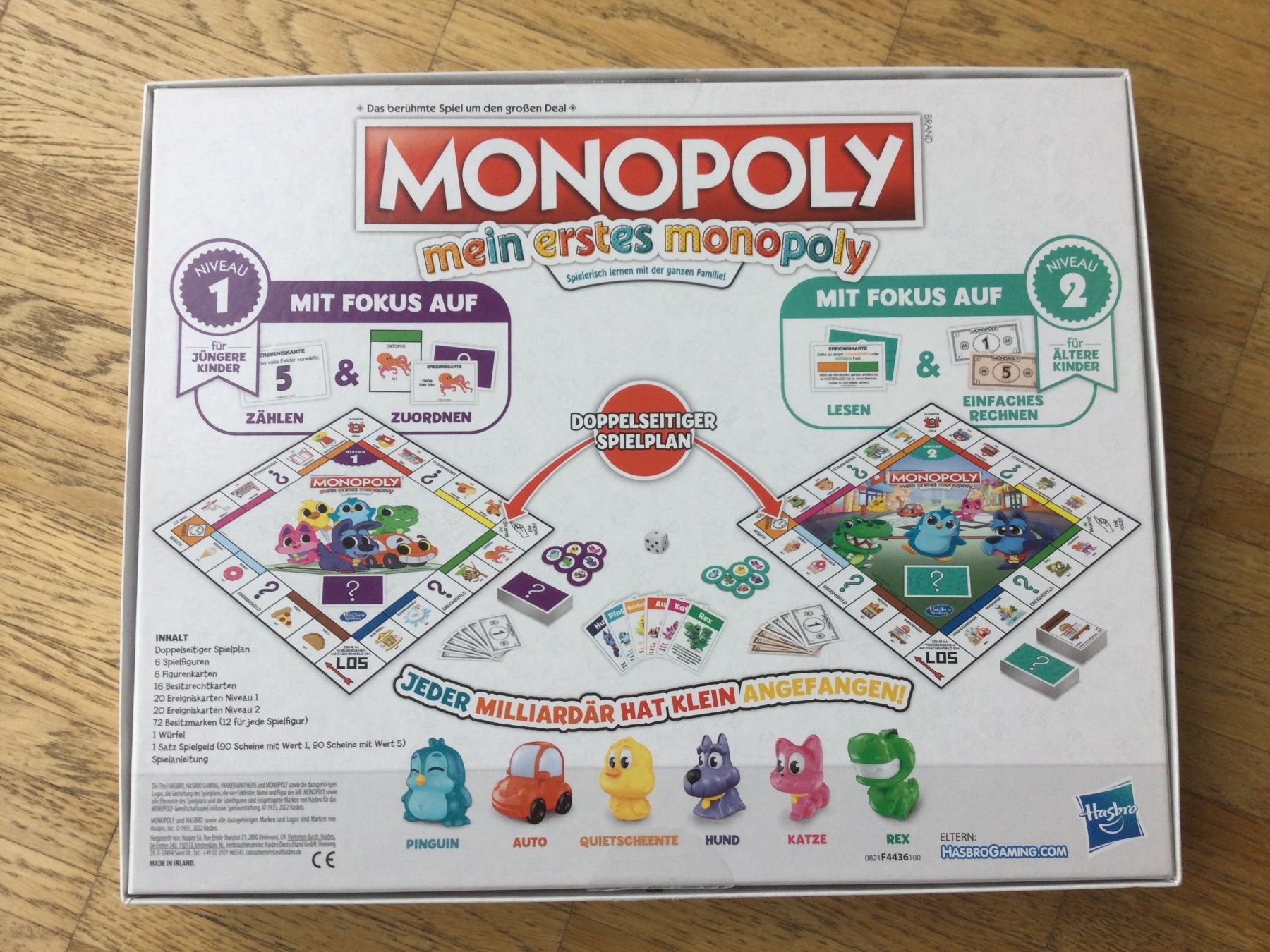 Hasbro Giochi: Mein Erstes Monopoly Kinder Spiel – Nuovo (secondo la descrizione) da Zürich venduto da ShadowVorlon 1