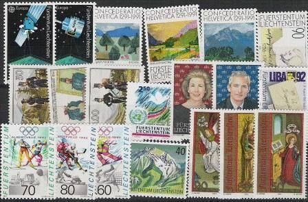 Alle Briefmarken: Jahrgänge Années1990-1-2 cpl. postfrisch – Neu (gemäss Beschreibung) aus Lausanne von Whorvath 1