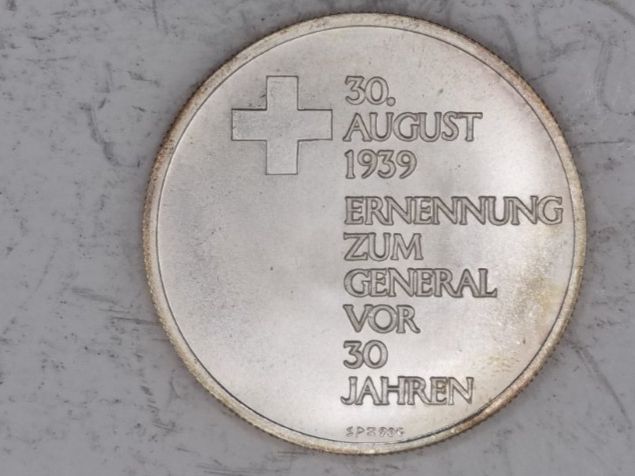 Medaglie: Medaille General Guisan 1939 Ernennung,  in Silber – Nuovo e nell'imballaggio originale da Bure venduto da chap981 1