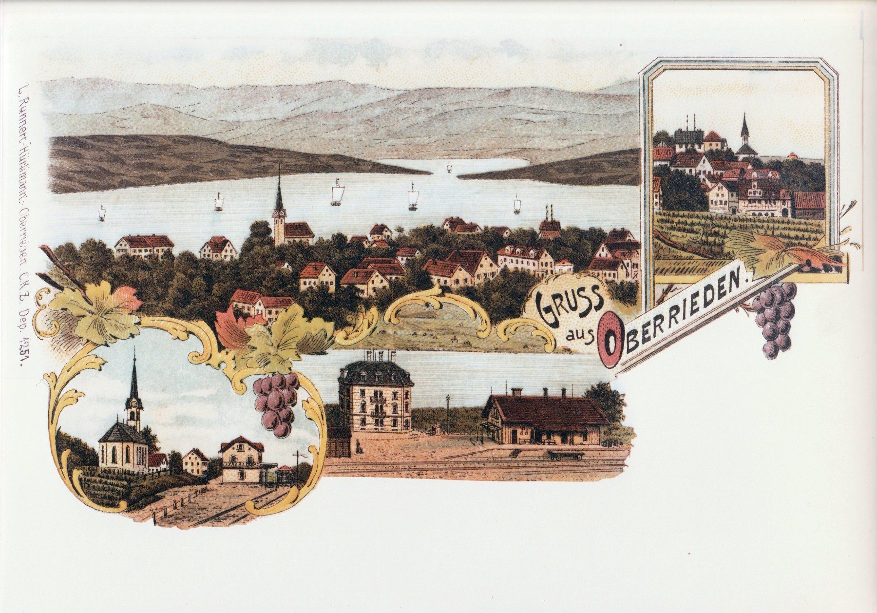 Cartoline postali: Gruss aus Oberrieden – Usato da Fällanden venduto da Blausegelfliege