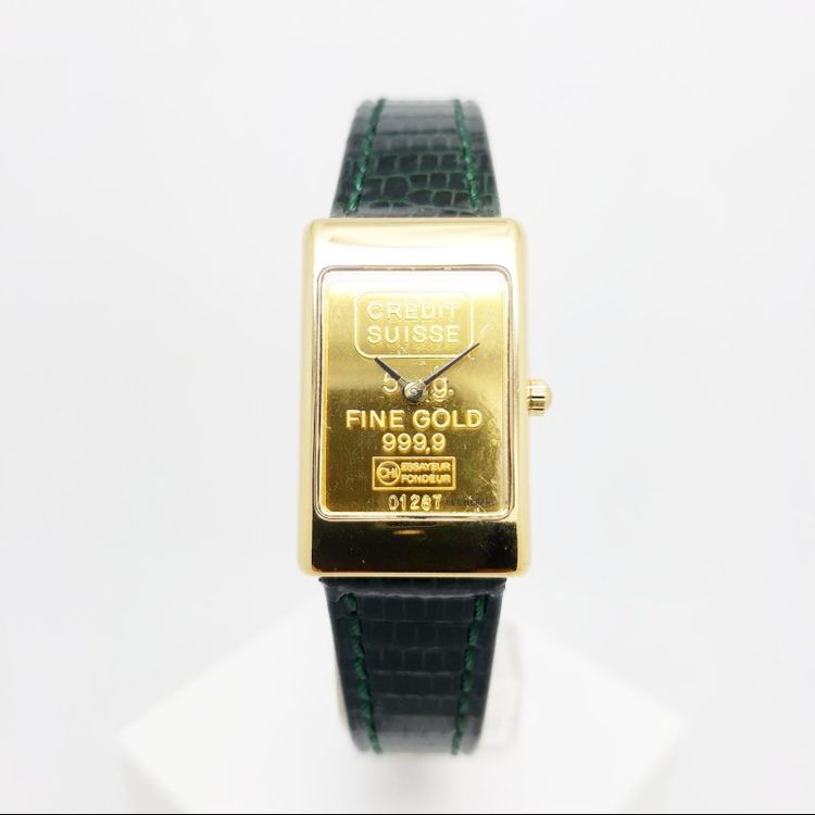 Bucherer Orologi: Bucherer - Credit Suisse Goldbarren Uhr – Usato da Grancia venduto da Gioielleria_DoroTi 1