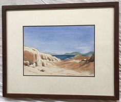 Orig. Aquarell - Landschaft am Golf von Athen 1942 - JFK