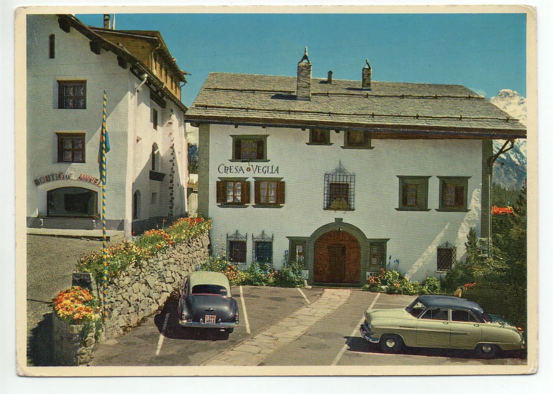Cartoline postali: SAN MUREZZAN St. Moritz Chesa Veglia, Auto – Usato da Jona venduto da philajona