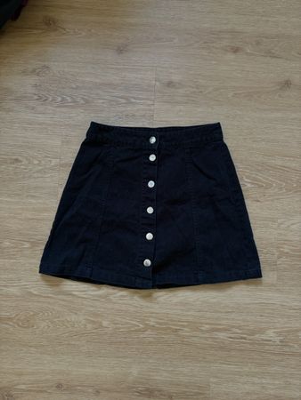 Schwarzer Rock mit Knöpfen H&M Gr. S