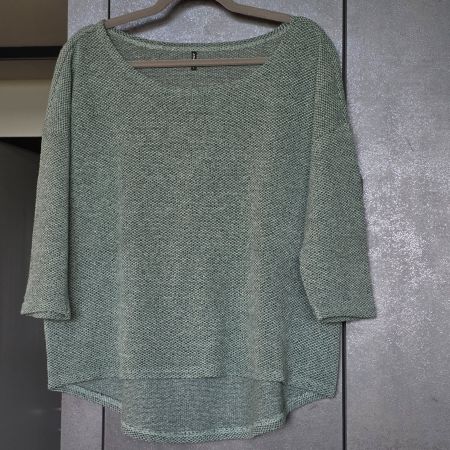 🐸 ONLY WOHLFÜHL PULLOVER L FLECHTENGRÜN SCHÖN!