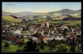 AK Degersheim, Ortsansicht mit Blick ins Land