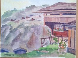 Aquarell Ferdinand Meyer-Streiff Madranertal Bristen Uri1942