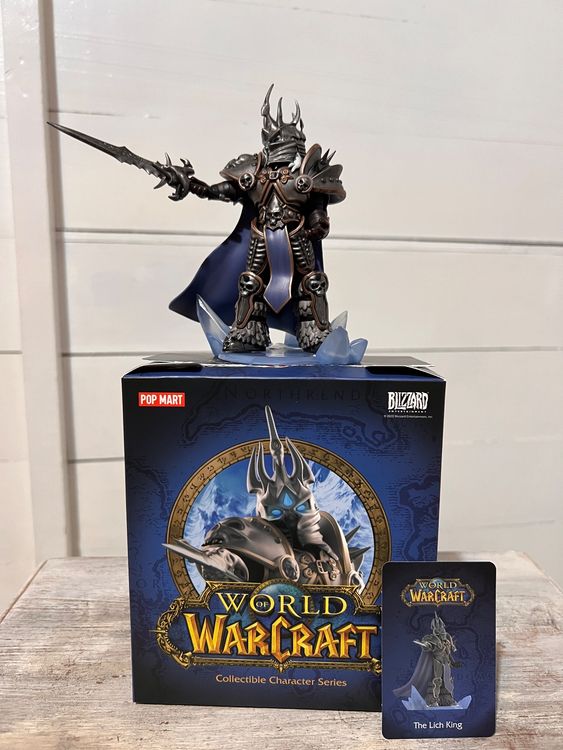 POP MART Warcraft（ウォークラフト）リッチ・キング （箱あり） World Of Warcraft Pop Mart Collectible The Lich King Figur (Neuf