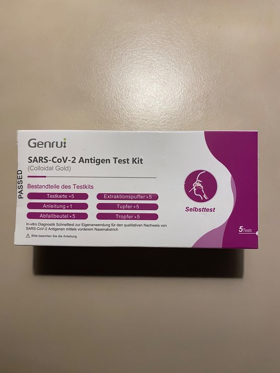 Genrui SARSCoV2 Antigen Test Kit 5 Stk Kaufen auf Ricardo