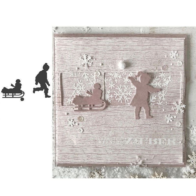 Schablonen: KINDER IM WINTER STANZSCHABLONE – Neu und originalverpackt aus Affoltern am Albis von scrapbooking