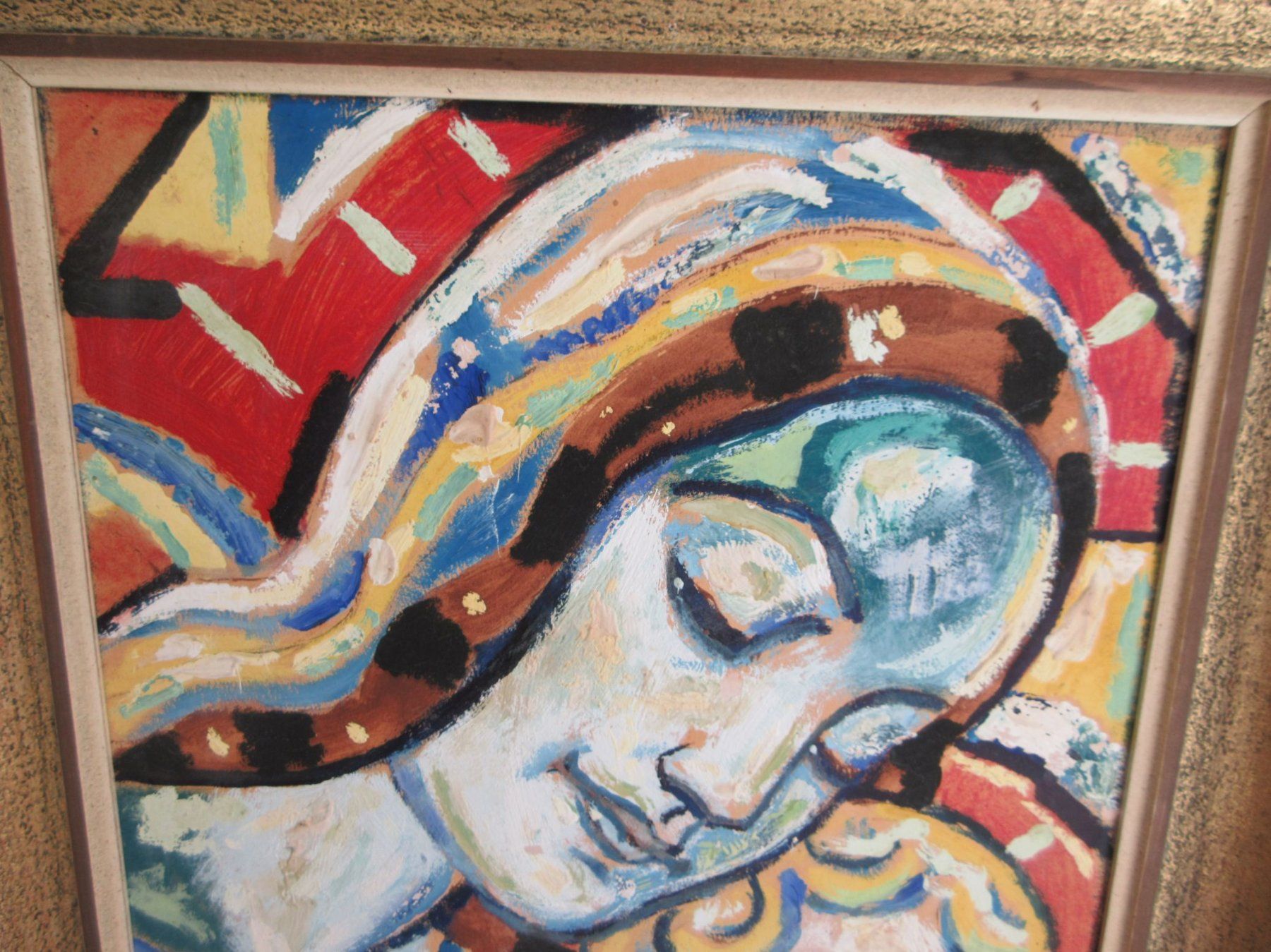 Dipinti: Madonna mit Kind - Acryl? – Usato da Binningen venduto da tempipassati 1