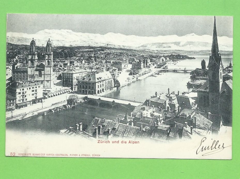 Cartoline postali: Zürich und die Alpen – Usato da Zürich venduto da t24_de