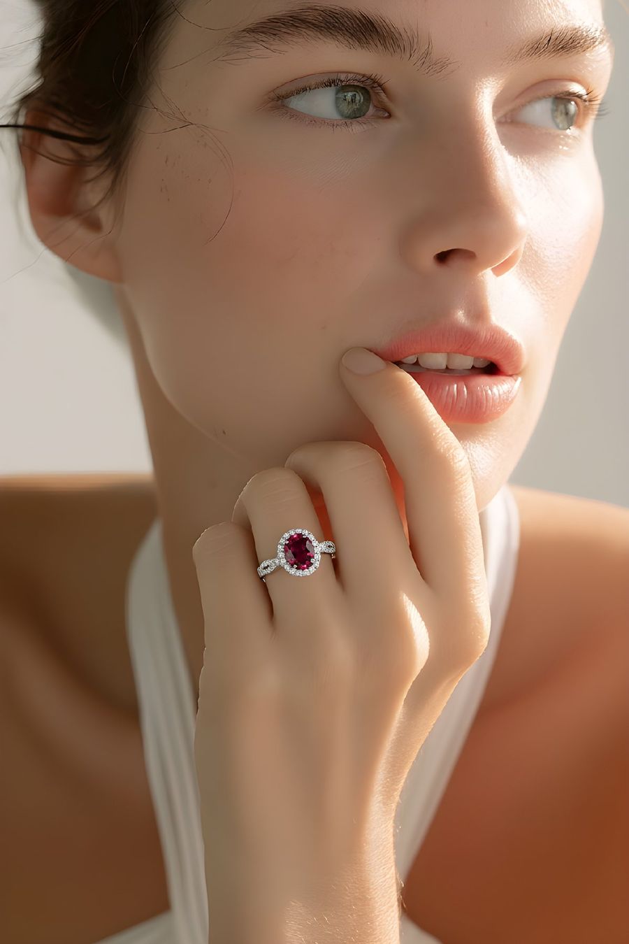 Anelli: Spinel-Ring 14k Weissgold 1,55ct – Nuovo e nell'imballaggio originale da Illnau venduto da Juwelier_Mahler_GmbH 1