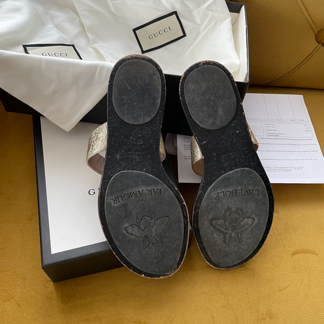 Gucci Damenschuhe: Gucci Sandalen gold – Gebraucht aus Dagmersellen von sheli17 3