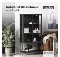 osoltus Cube Vitrine Industrial schwarz 160 × 100 cm
