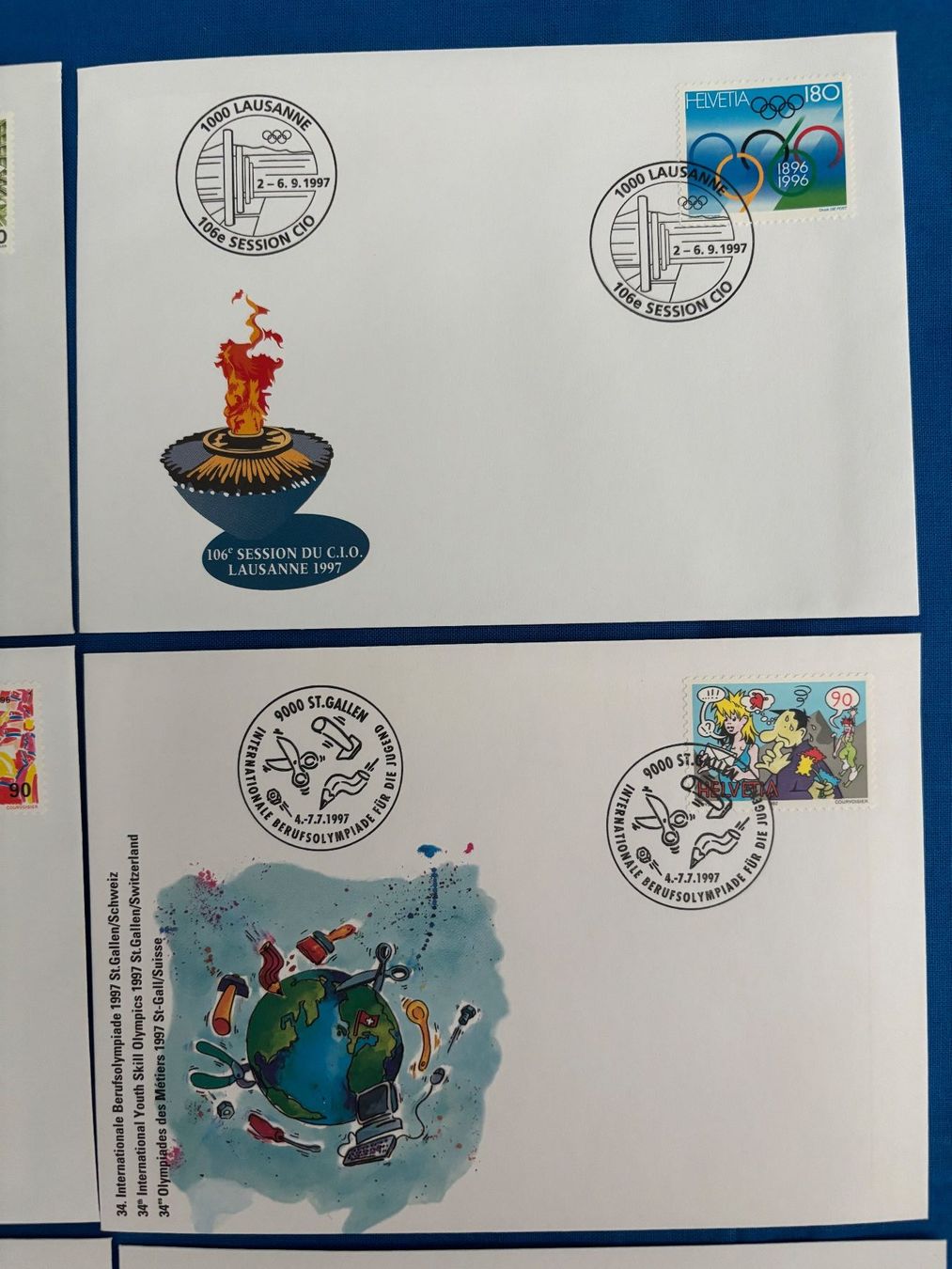 Tutti i francobolli: 1997 Sieben verschiedene Ersttagsbriefe – Usato da Horw venduto da Luki49 3