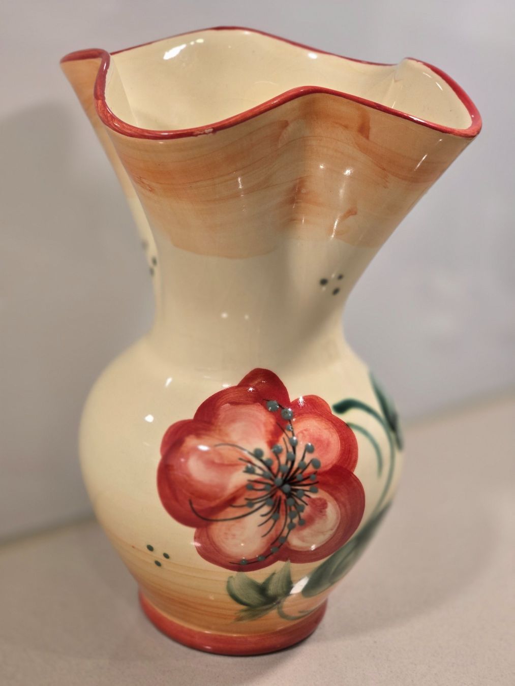 Vasi & Recipienti: Wunderschöne handbemalte Majolika Vase – Usato da Weisslingen venduto da Harbin 2