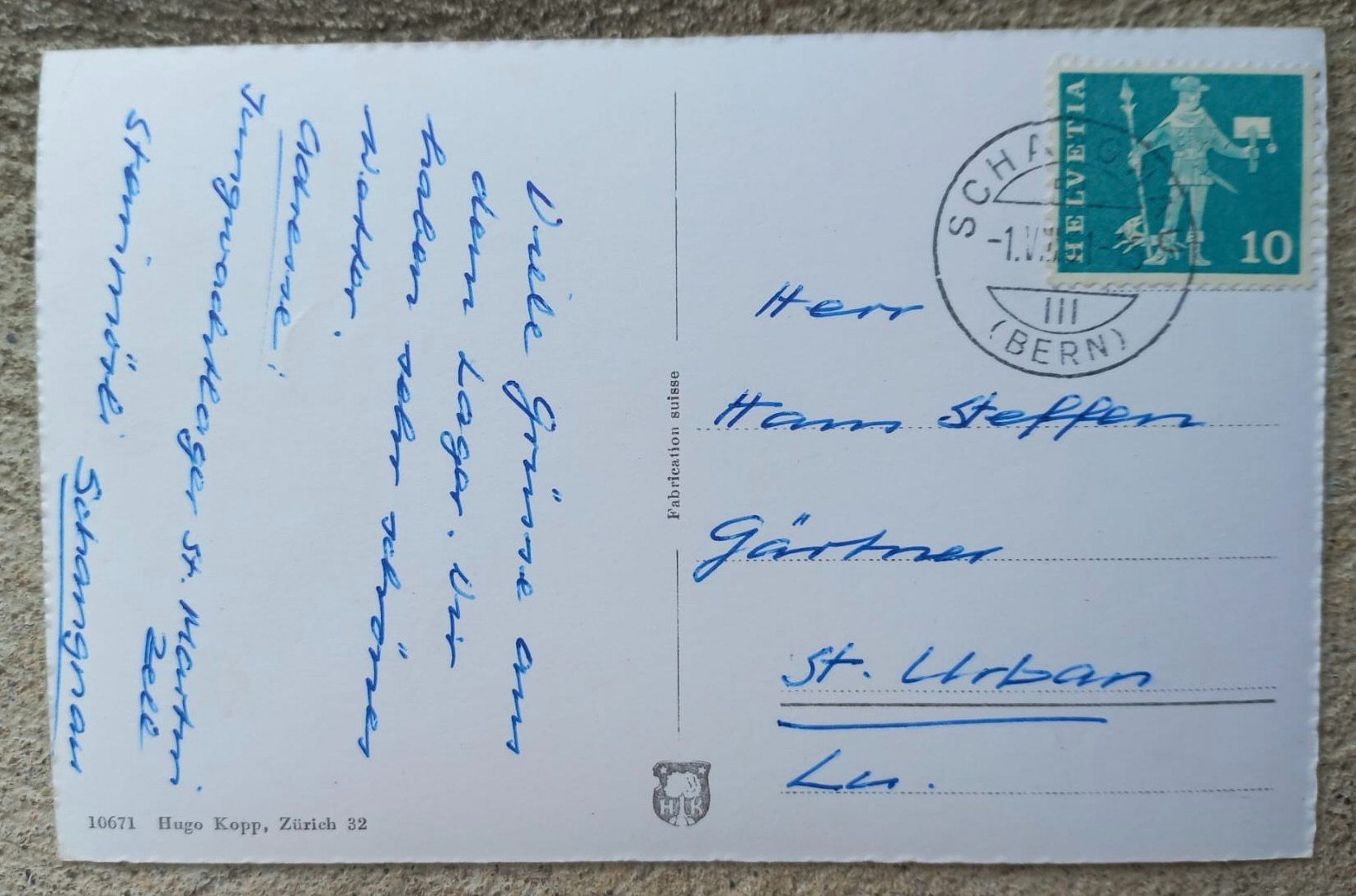 Ansichtskarten: AK Schangnau 1961 – Gebraucht aus Burgdorf von glasrabe01 1