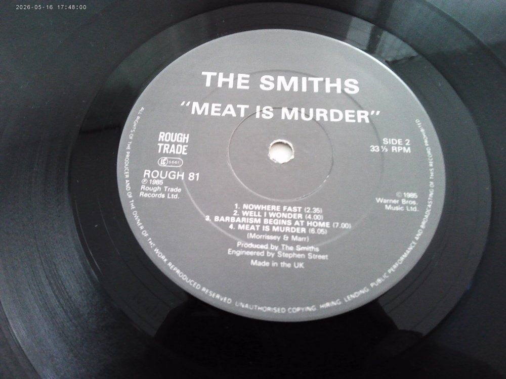 Dischi in vinile: The Smiths - Meat Is Murder LP, Original Pressung – Usato da Volketswil venduto da nemo2000 3