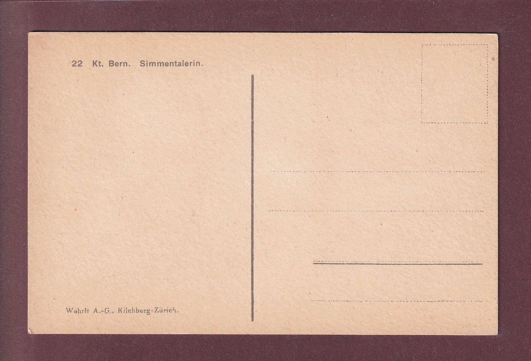 Cartoline postali: BERN - Tracht - Simmentalerin (22) – Usato da Pully venduto da nicecards 1