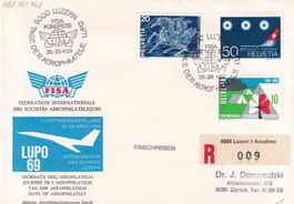 Brief vom Tag der Aerophilatelie LUPO Luzern1969