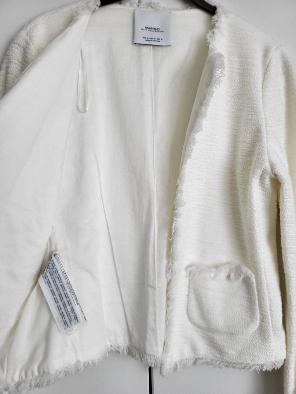 Mango Giacche: Mango Bouclé Jacke, Gr. M - weiss, Baumwolle – Usato da Baar venduto da clar6 5