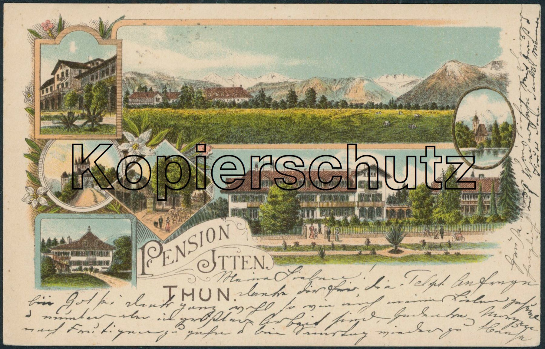 Ansichtskarten: BE Thun - Litho – Gebraucht aus Schindellegi von masutka7