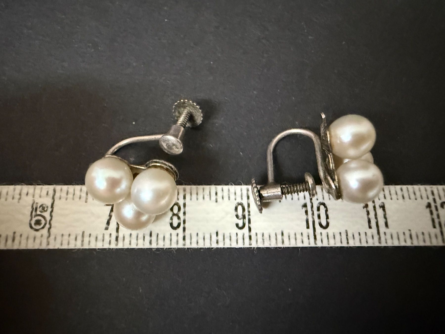 Orecchini pendenti & Orecchini a lobo: Antike Silber Ohrclips mit echten Perlen 800 – Usato da Spiegel b. Bern venduto da Rogger72 4