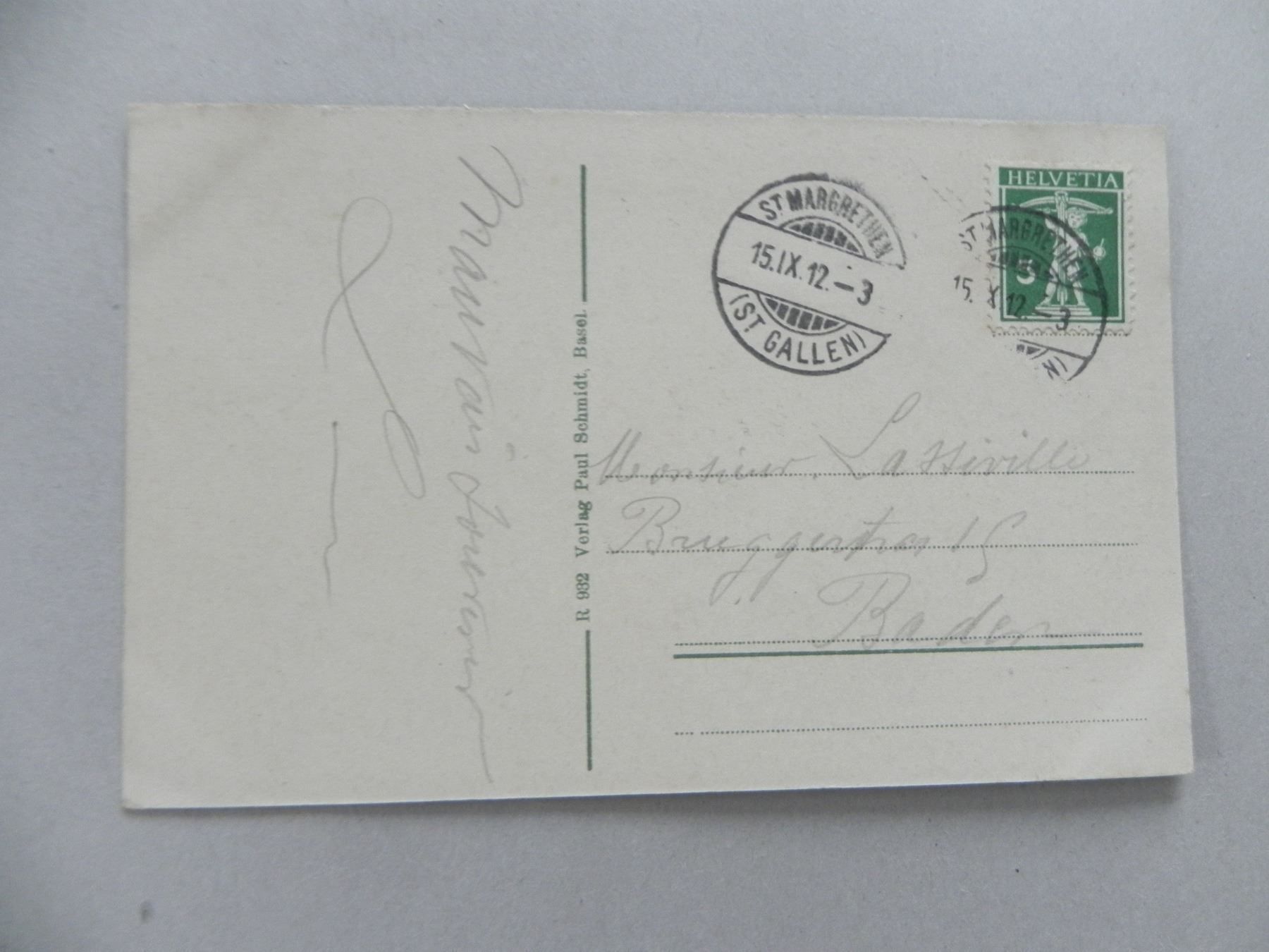 Cartes postales: Ansichtskarte St.Margrethen Bahnhof 1912 – D'occasion à Siebnen par krimsie 1