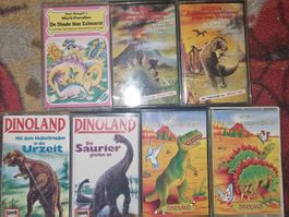 7 Dinosaurier Hörspielkassetten.
