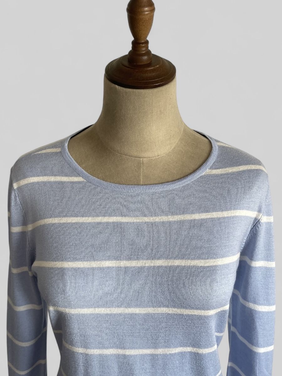 Tommy Hilfiger Maglioni & Felpe: Tommy Hilfiger Damenpullover gestreift Hellblau Gr. M – Usato da Zürich venduto da Recode.Fashion 3