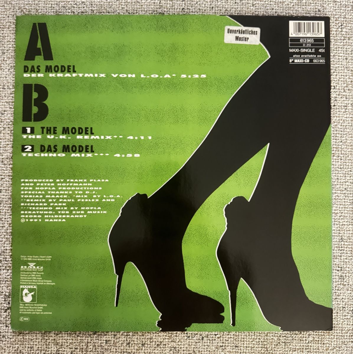 Vinyles: Kröger - Das Model - 12" Maxi - 90s – D'occasion à Rorbas par BlackstarRecords 1