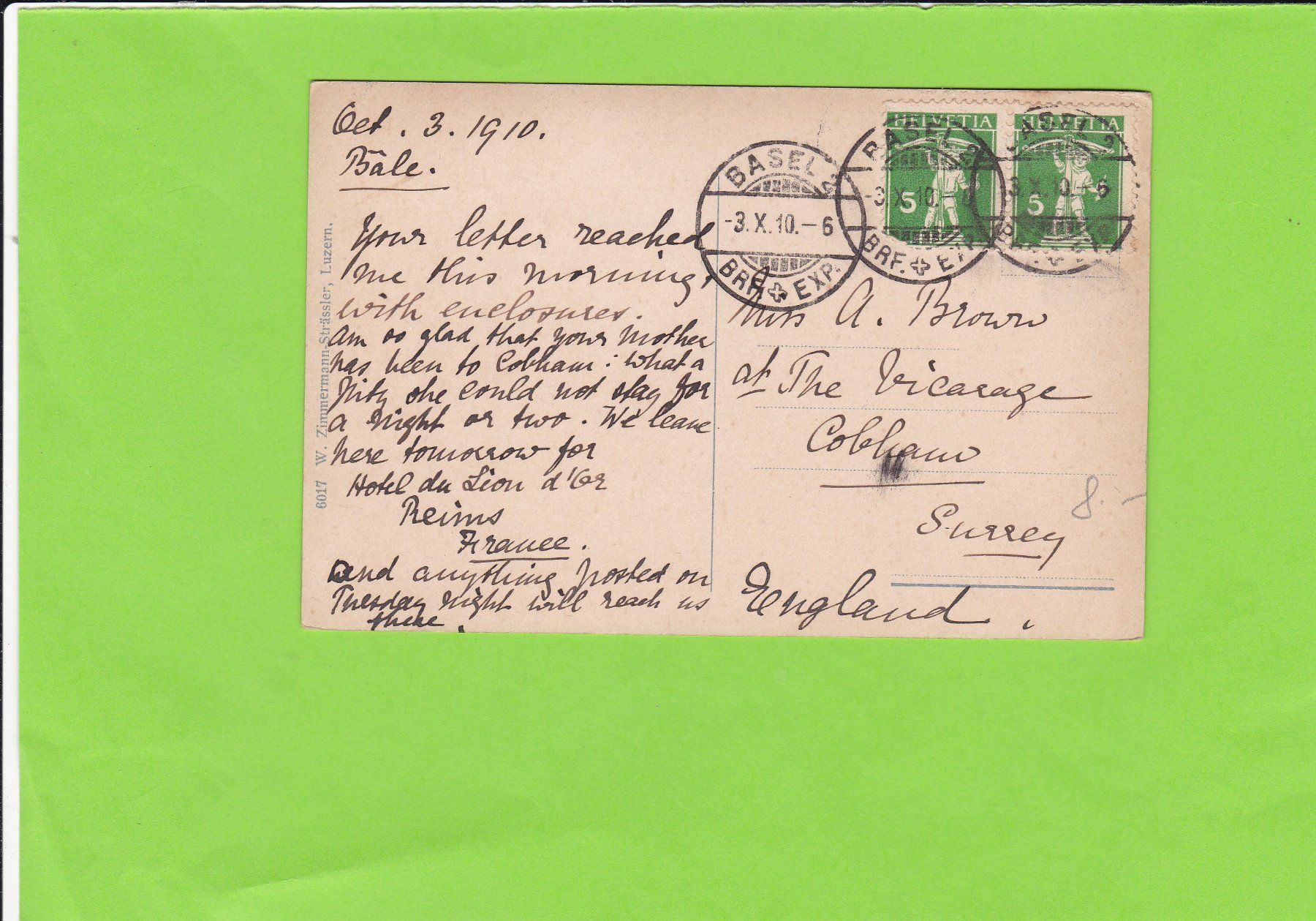 Cartoline postali: Weggis und die Alpen--1910 – Usato da St. Peterzell venduto da neckertal 1