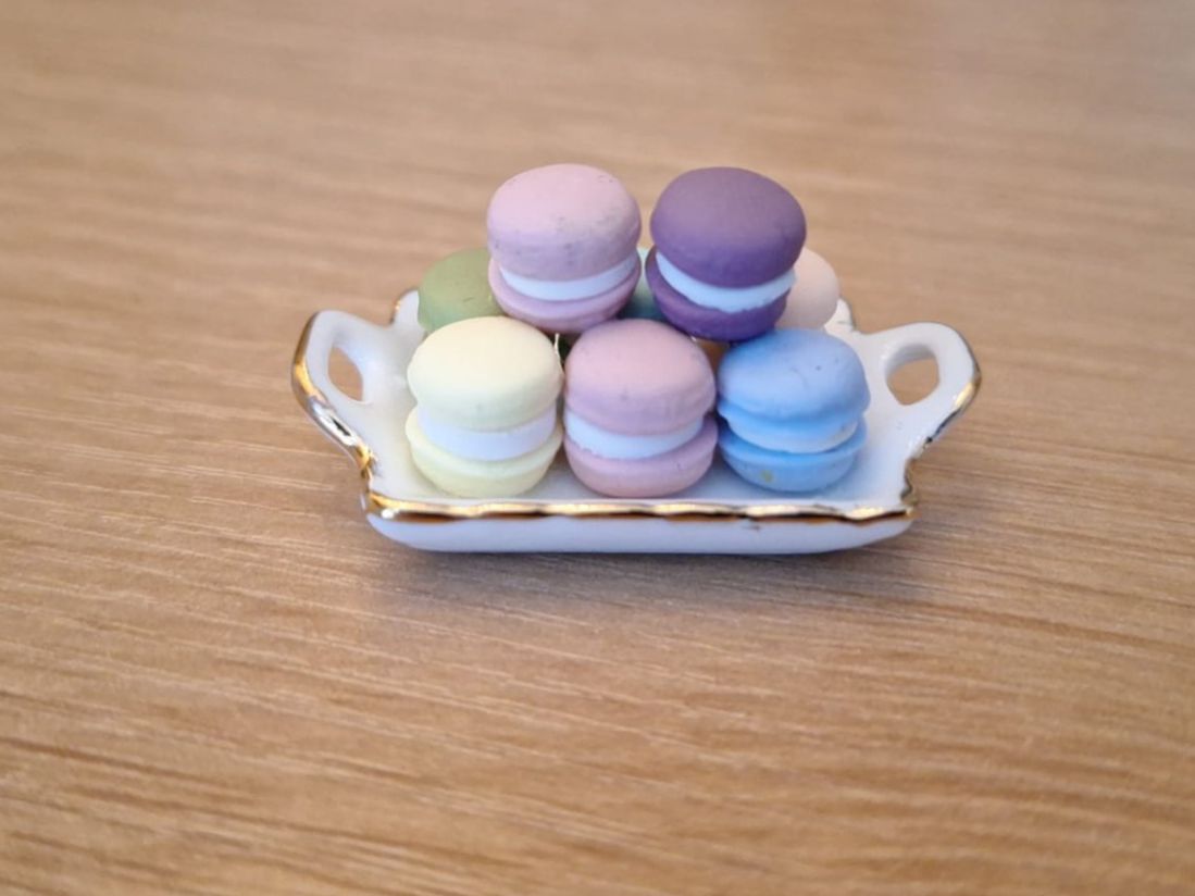 Case e mobili per bambole: Handmade Macarons Teller – Nuovo (secondo la descrizione) da Zürich venduto da HandmadeTinyFood 5
