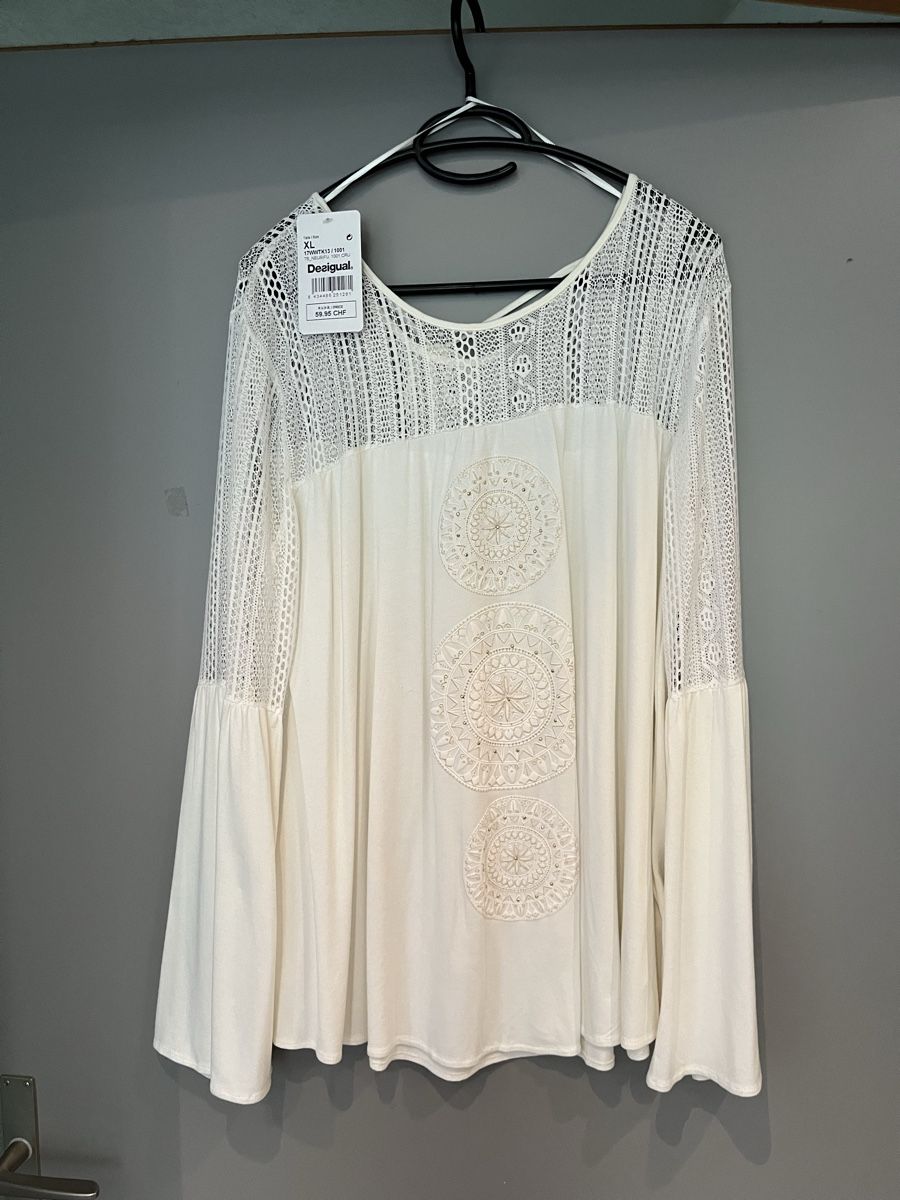 Desigual Camicette: Desigual Bluse weiss Grösse XL – Nuovo e nell'imballaggio originale da Niedergösgen venduto da rianaa__