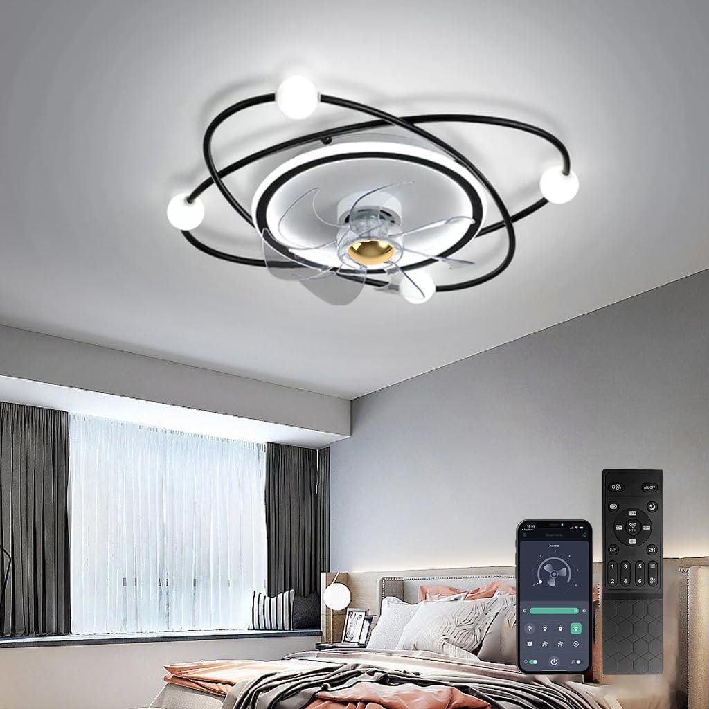 Lampadari & plafoniere: Deckenventilator mit Lampe 58 cm LED dimmbar schwarz – Nuovo e nell'imballaggio originale da Zürich venduto da ausverkauf50 1