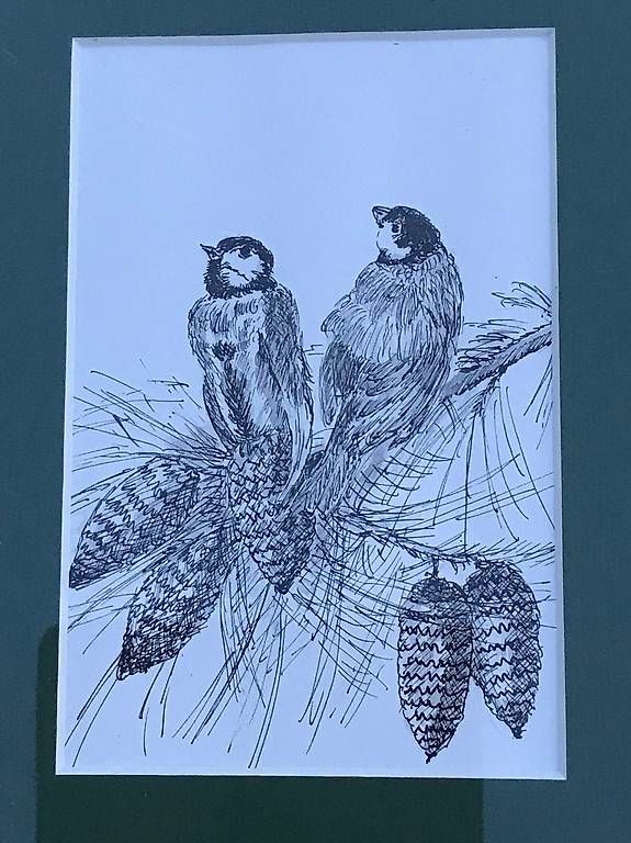 Dipinti: Petit tableau avec 2 oiseaux – Usato da Estavayer-le-Lac venduto da mar_2s6b 1