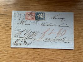 Strubel Faltbrief von 1859 