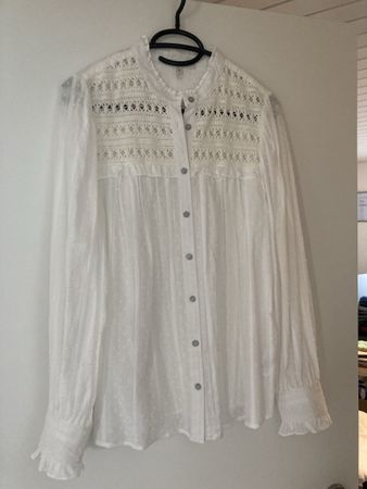 Garcia Bluse, Gr. S, weiss, Baumwolle, neuwertig!
