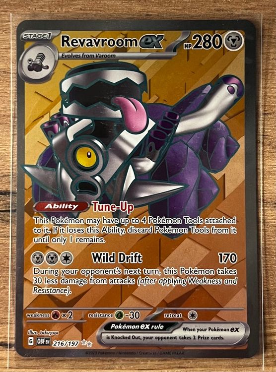 Revavroom ex 216/197 FULL ART Pokemon Obsidian Flames (Neu (gemäss ...