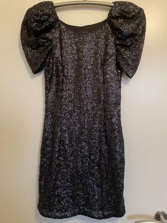 Robe noire à paillettes AX Paris, taille S