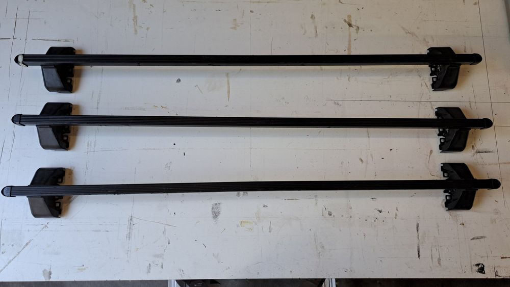 Dachträger Set Für Renault Trafic 2014-2023 - 3 Schienen Schwarz ACE-1