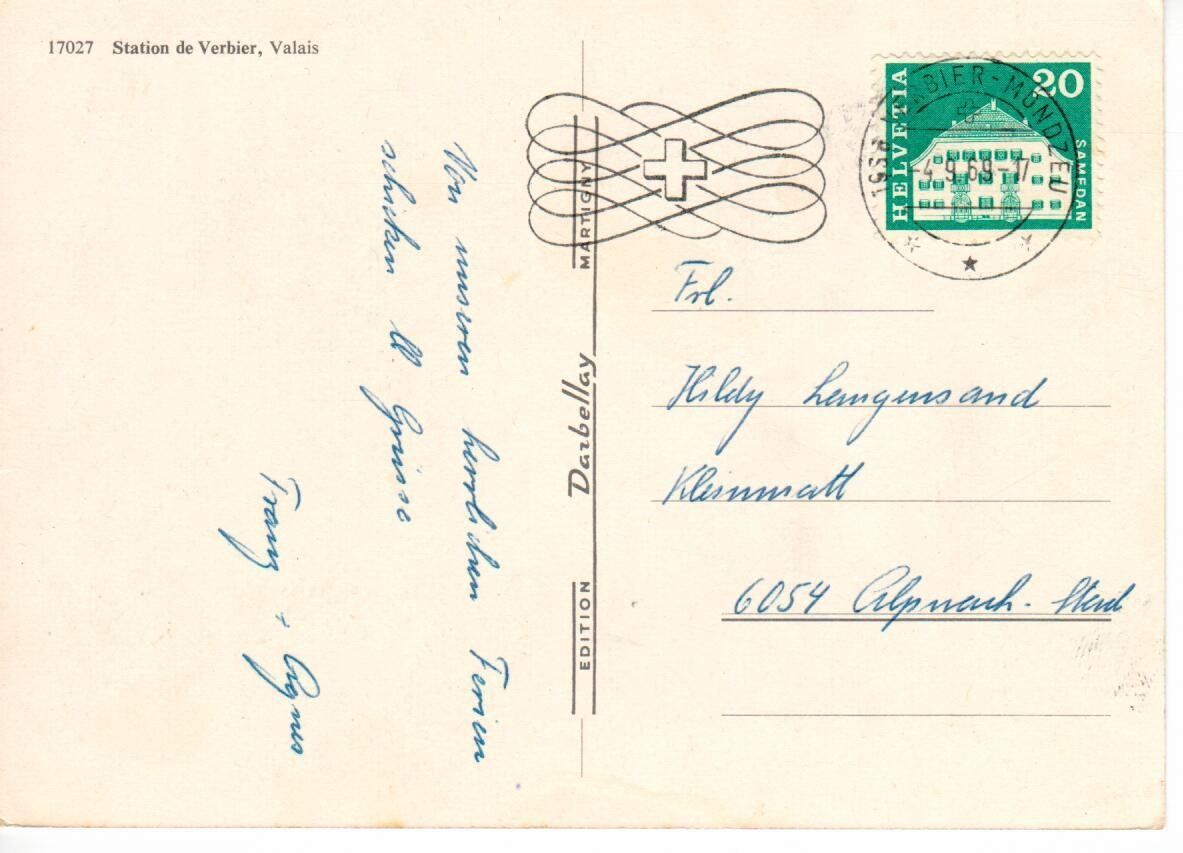 Cartoline postali: Station de Verbier – Usato da Wolhusen venduto da Curver9 1