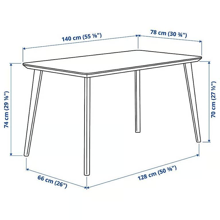 Tavoli: IKEA LISABO Table Oak 140cm Scandinavian – Usato da Canobbio venduto da esa_2vds 2