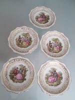 5 BAVARIA -WUNSIEDEL Porzellan Ziertelle mit Goldrand