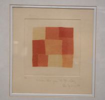 Originales Mosaik-Aquarell- handsigniert (S0174)