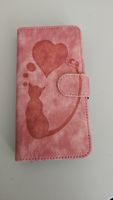 Schutzhülle pink Katze Herz-Motiv für Handy Samsung S24 /S25