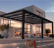 Pergola adossée Stockholm 3.5x6.6m aluminium