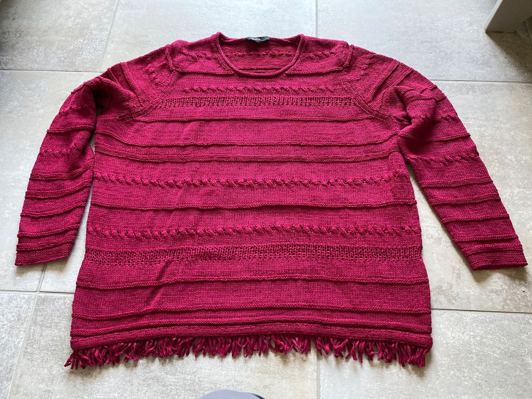 Bonita Pullover & Sweatshirts: Garn Pullover bordeaux Gr. XL BONITA – Gebraucht aus Oberlunkhofen von dreihaselnuesse