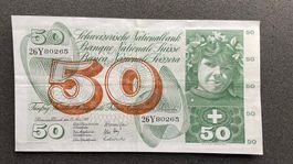 50 Franken Banknote Apfelernte 1968